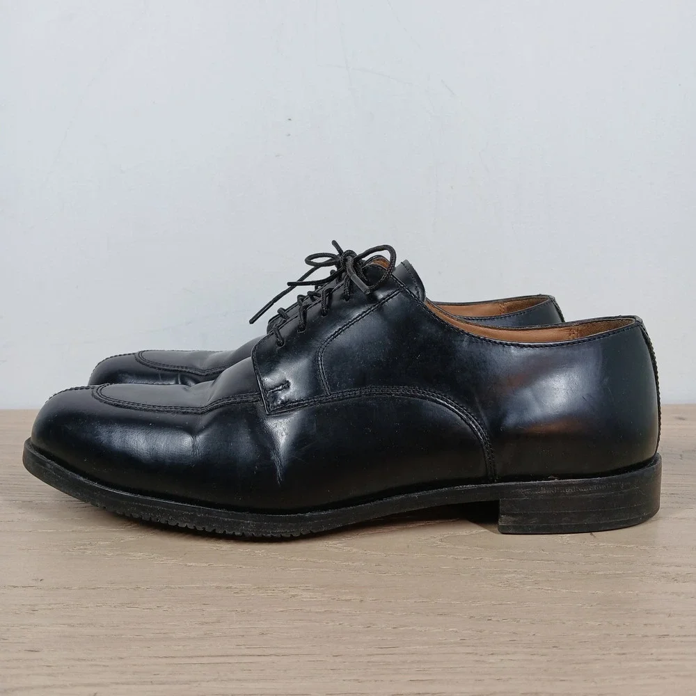 David Taylor Oxfords Mens 10D Black Leather Classic Dark Academia Preppy